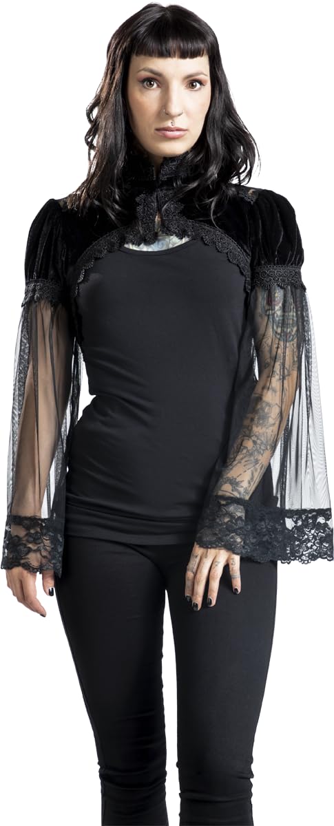 Gothicana by EMP bolero nero pizzo maniche sbuffo L