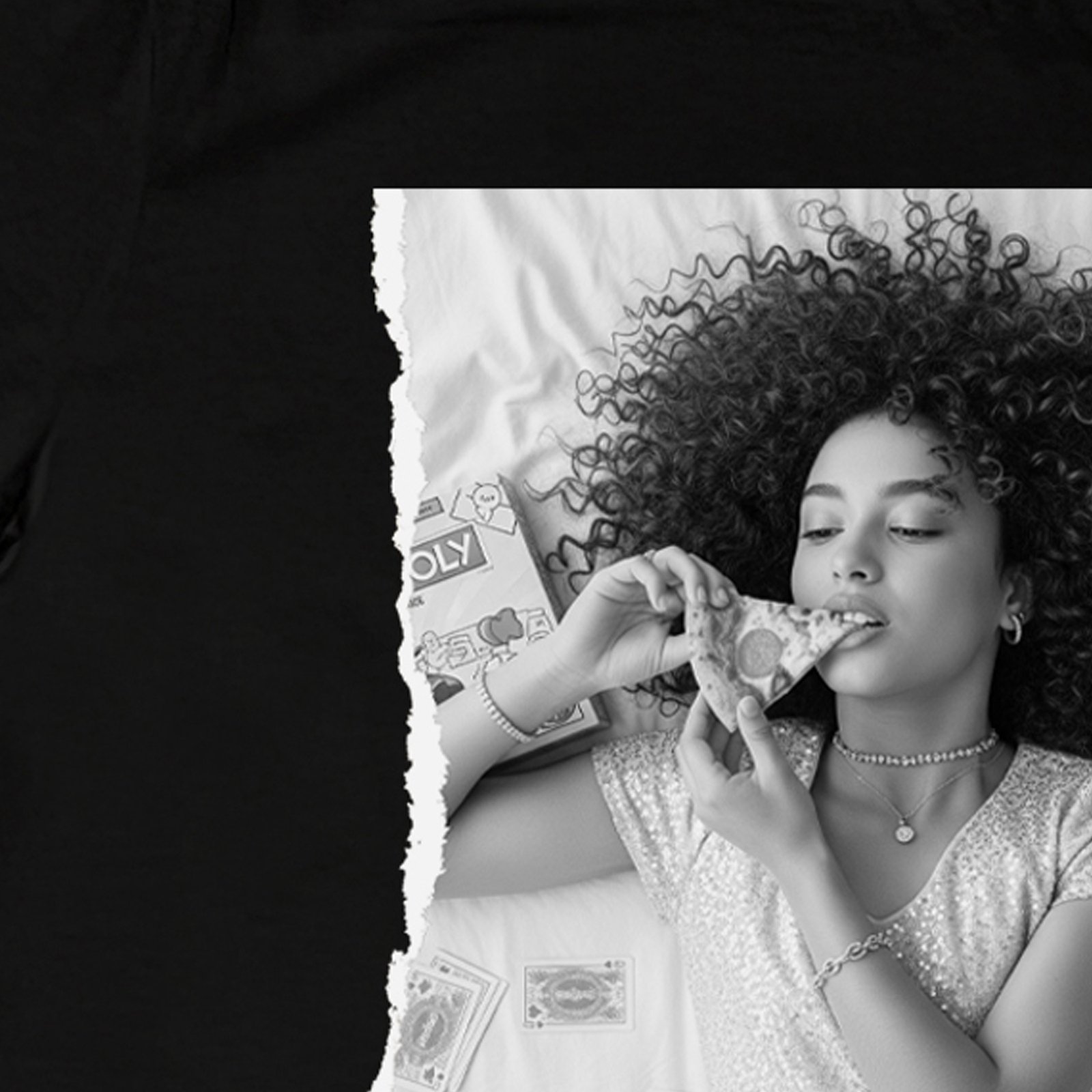 Seetees Girly Things Eating Pizza maglietta manica corta