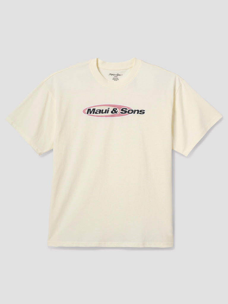Maui & Sons Flying Disc maglietta boxy osso cotone