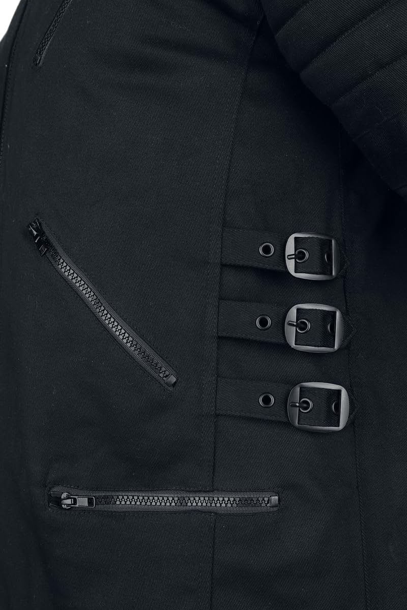 Gothicana by EMP cappotto intermedio nero taglia L imbottito