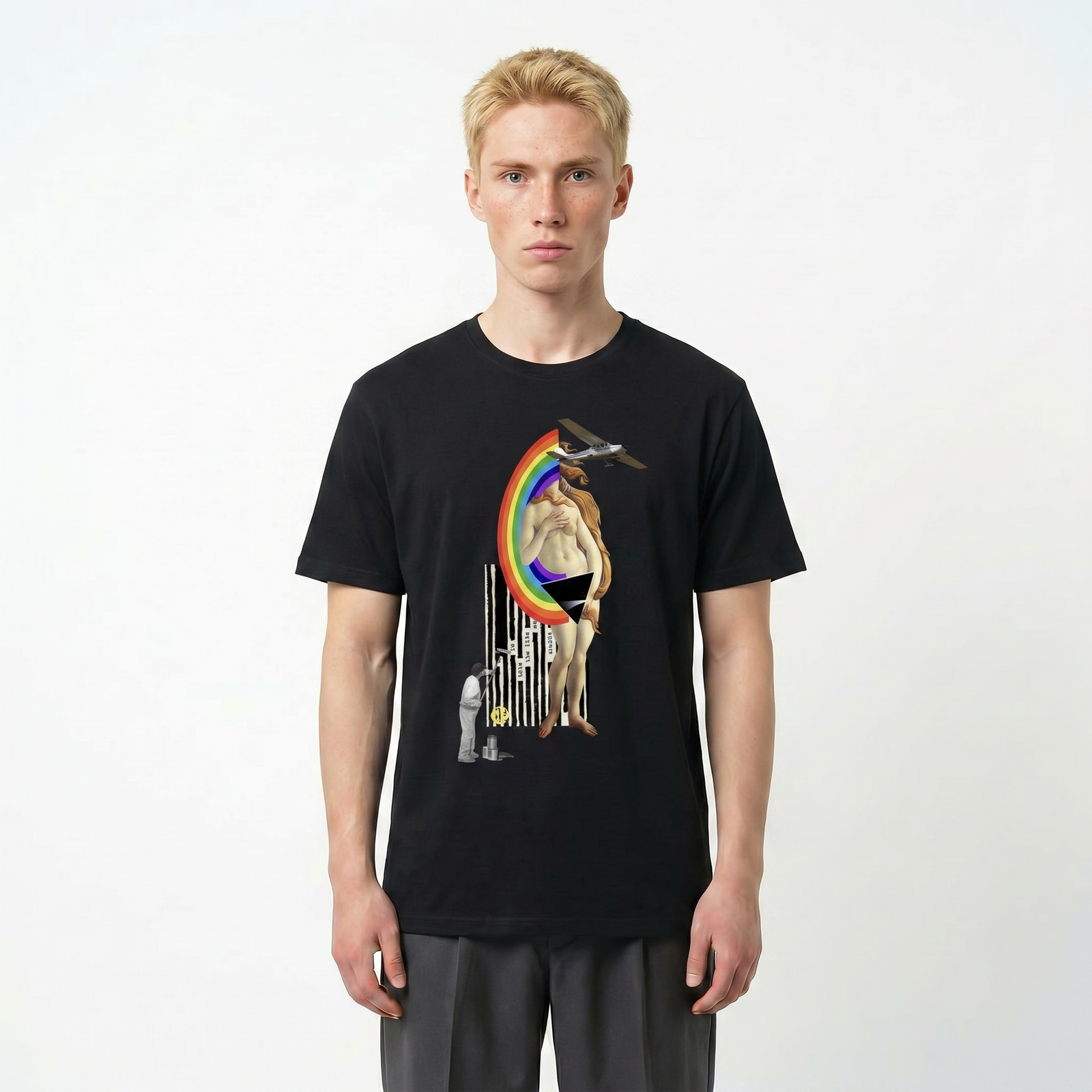 Seetees Botticelli T-shirt stampa storia vestibilità comoda
