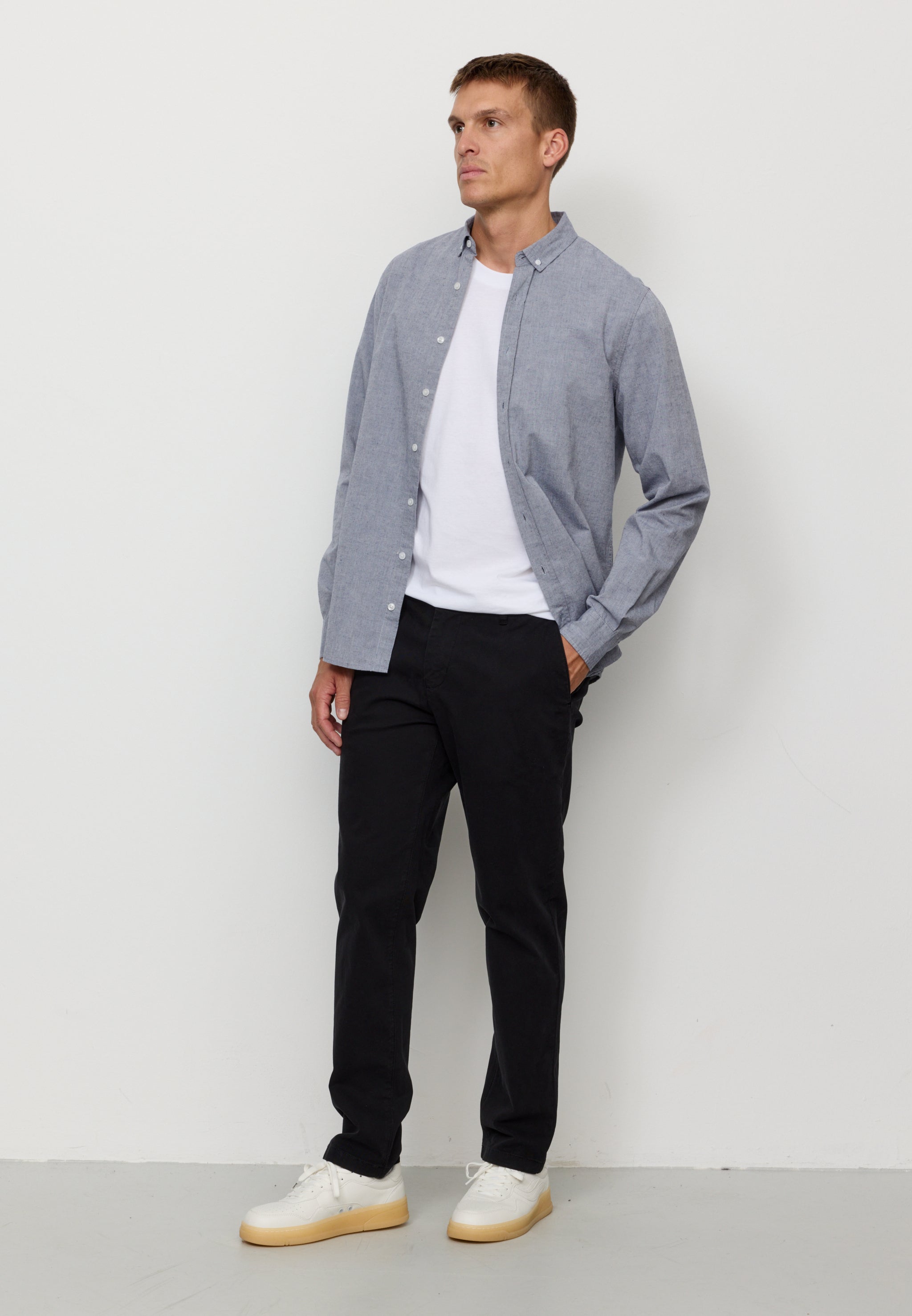 Recolution Kelp pantaloni chino nero cotone bio