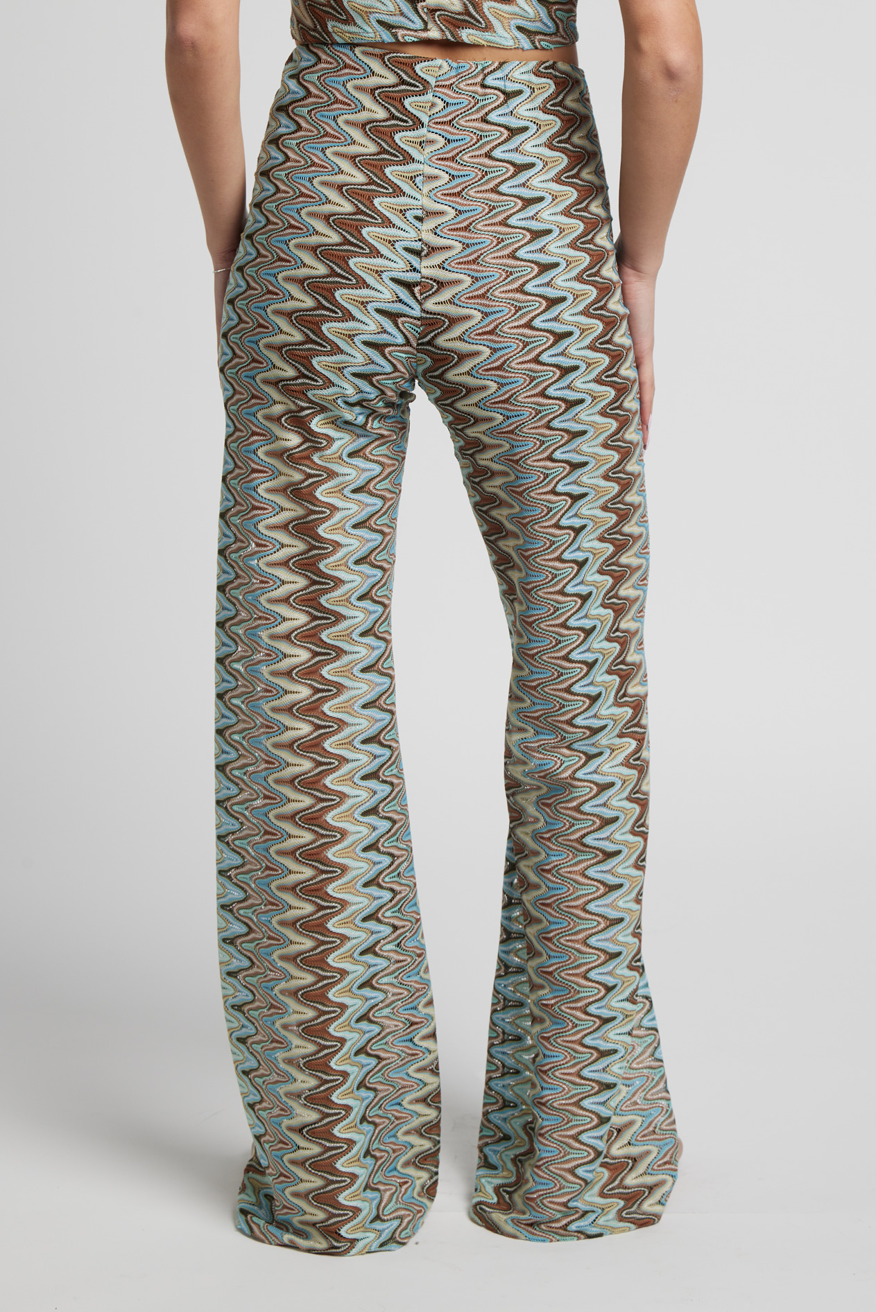 Sarah Chole Magda pantalone ricamato in maglia