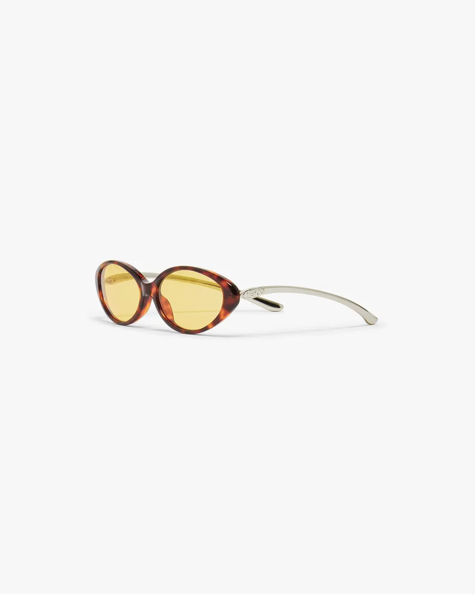 Casablanca Oval Curve occhiali da sole giallo tartarugato UV