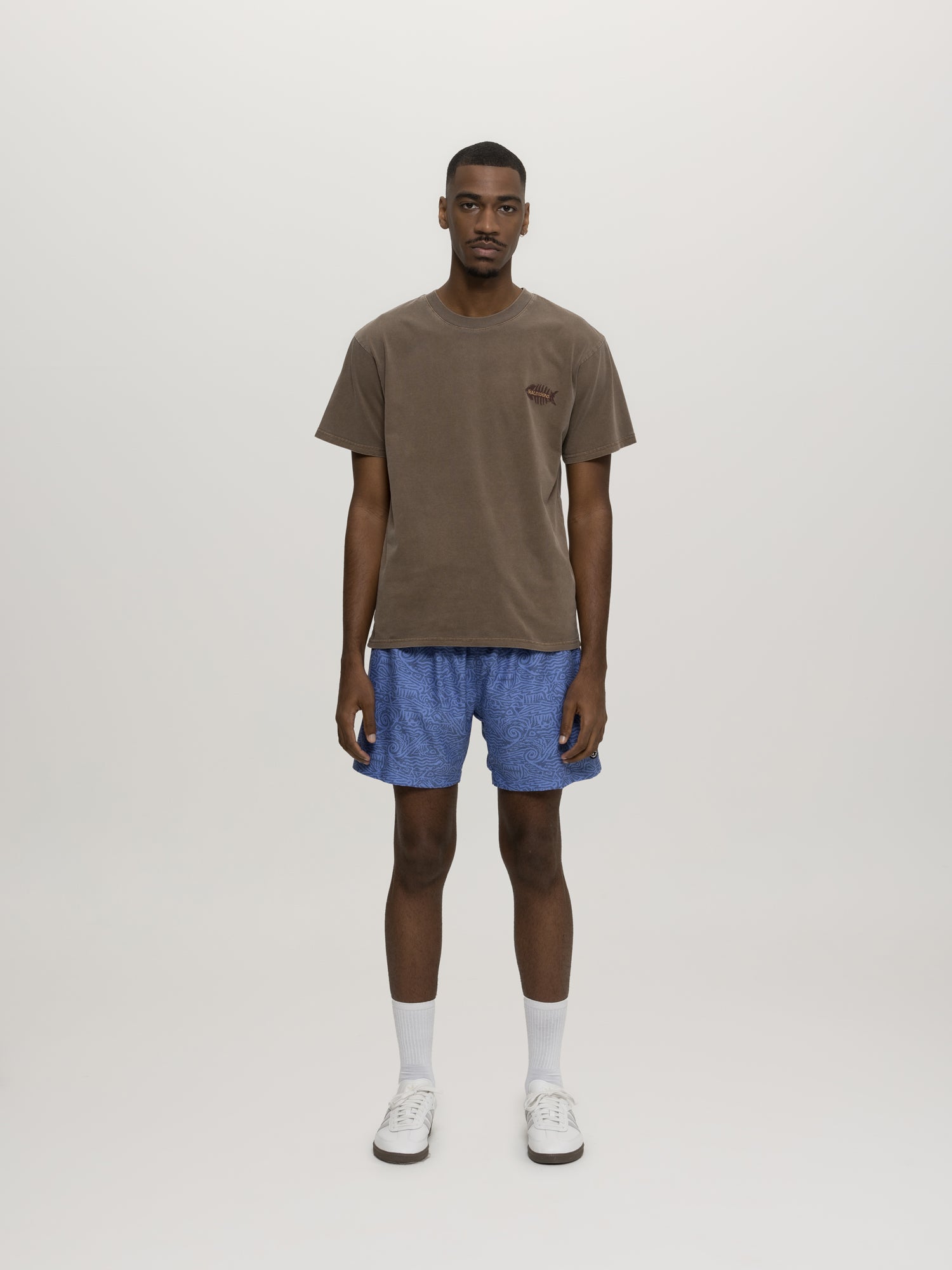 Maui and Sons Sultan Sea t-shirt boxy marrone pigmentata