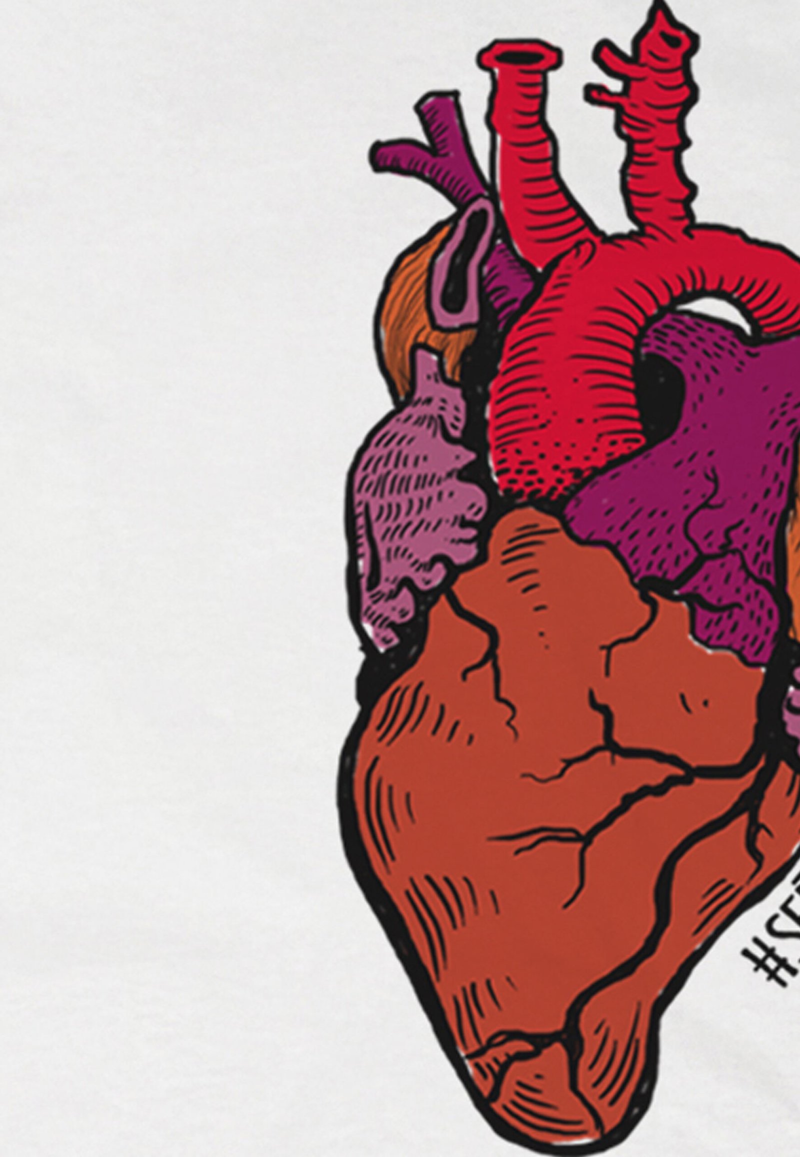 Seetees De Amicis Heart maglietta libro