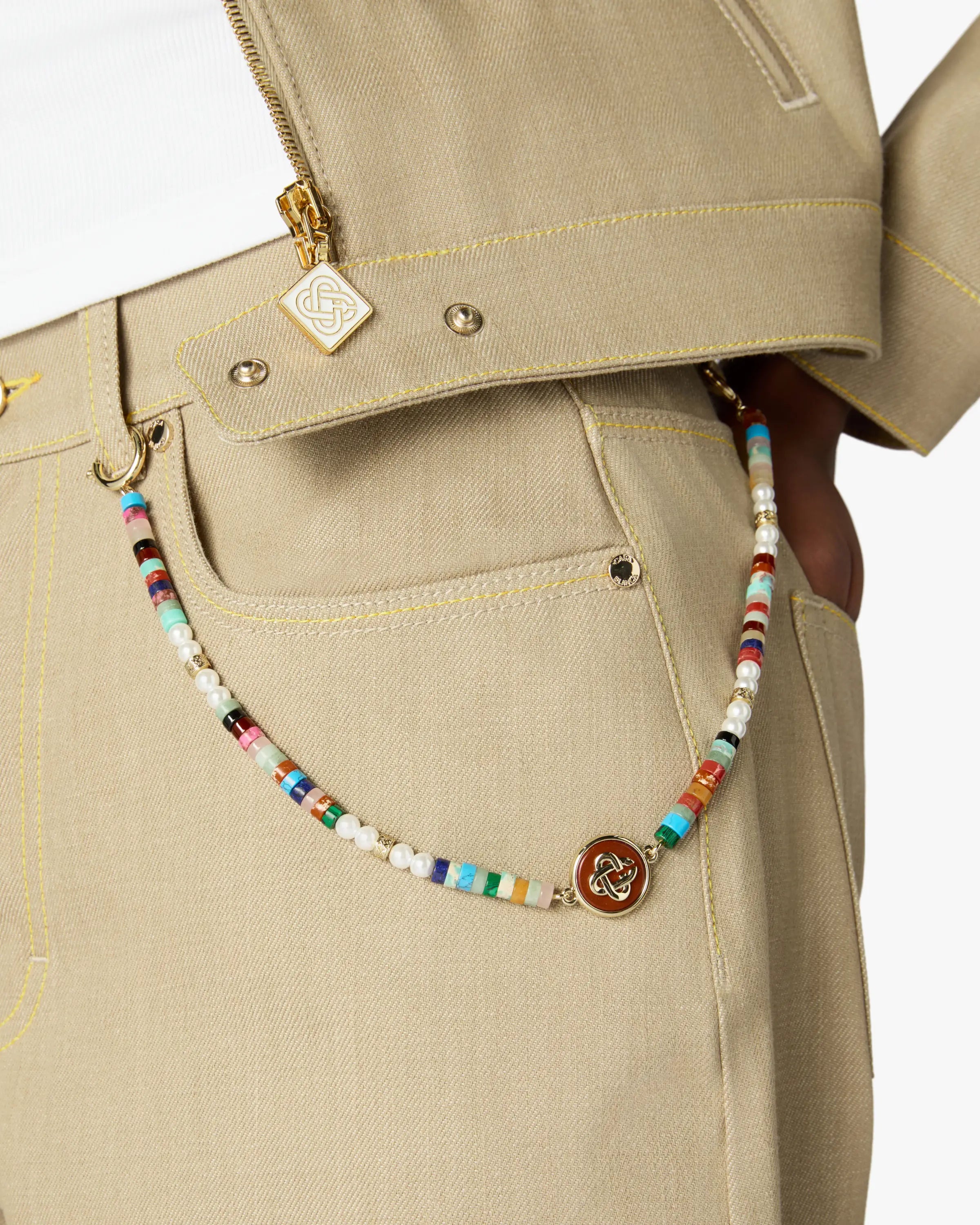 Casablanca Desert Canvas Jeans Donna Beige Cotone