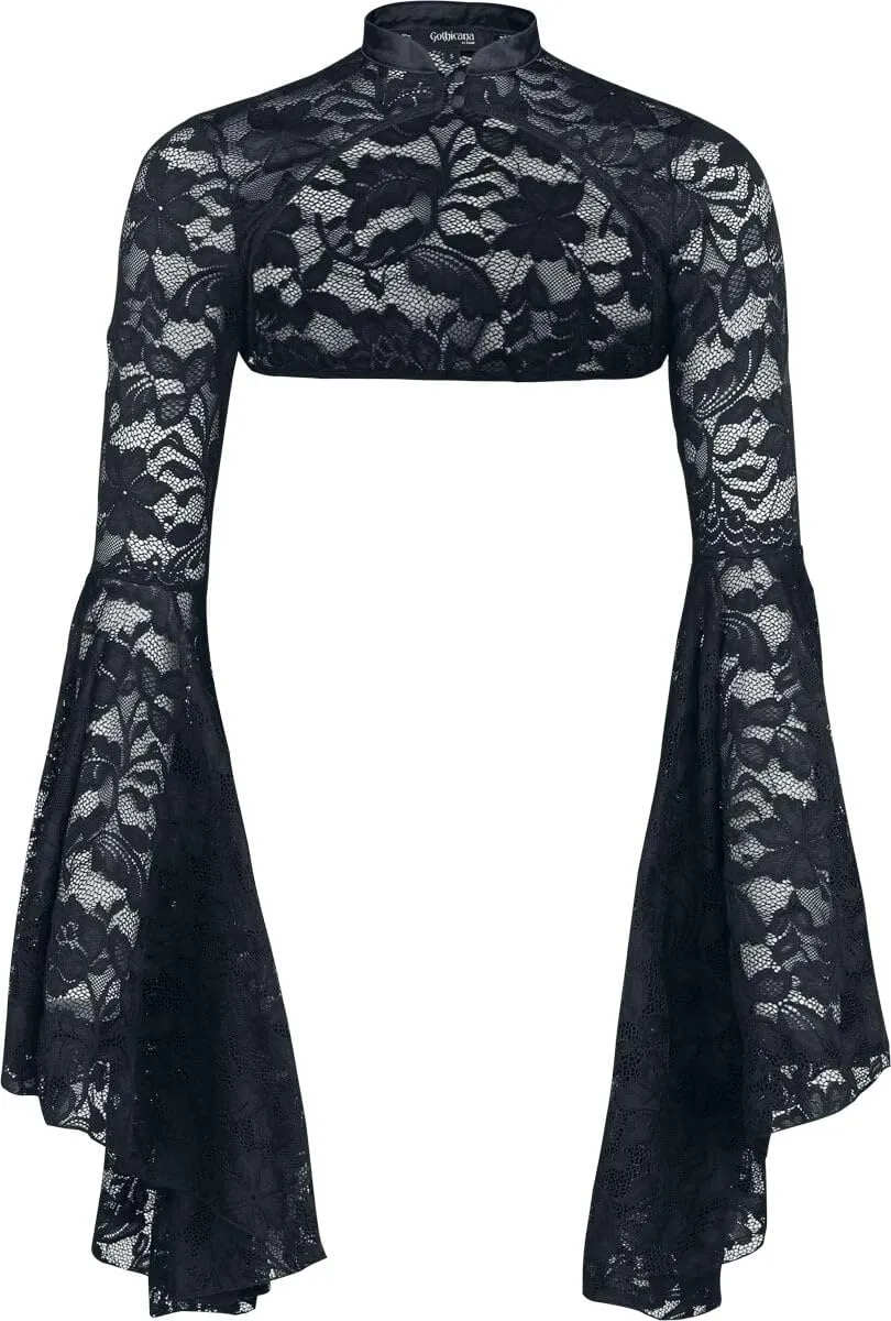 Gothicana Dark Romance bolero nero M coprispalle gotico