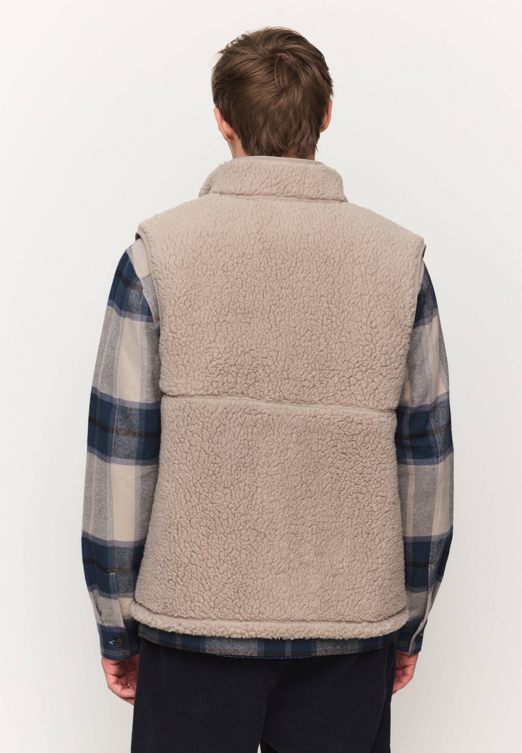Recolution Teasel gilet marrone pile riciclato