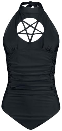 Gothicana by EMP Costume da Bagno Nero con Pentacolo