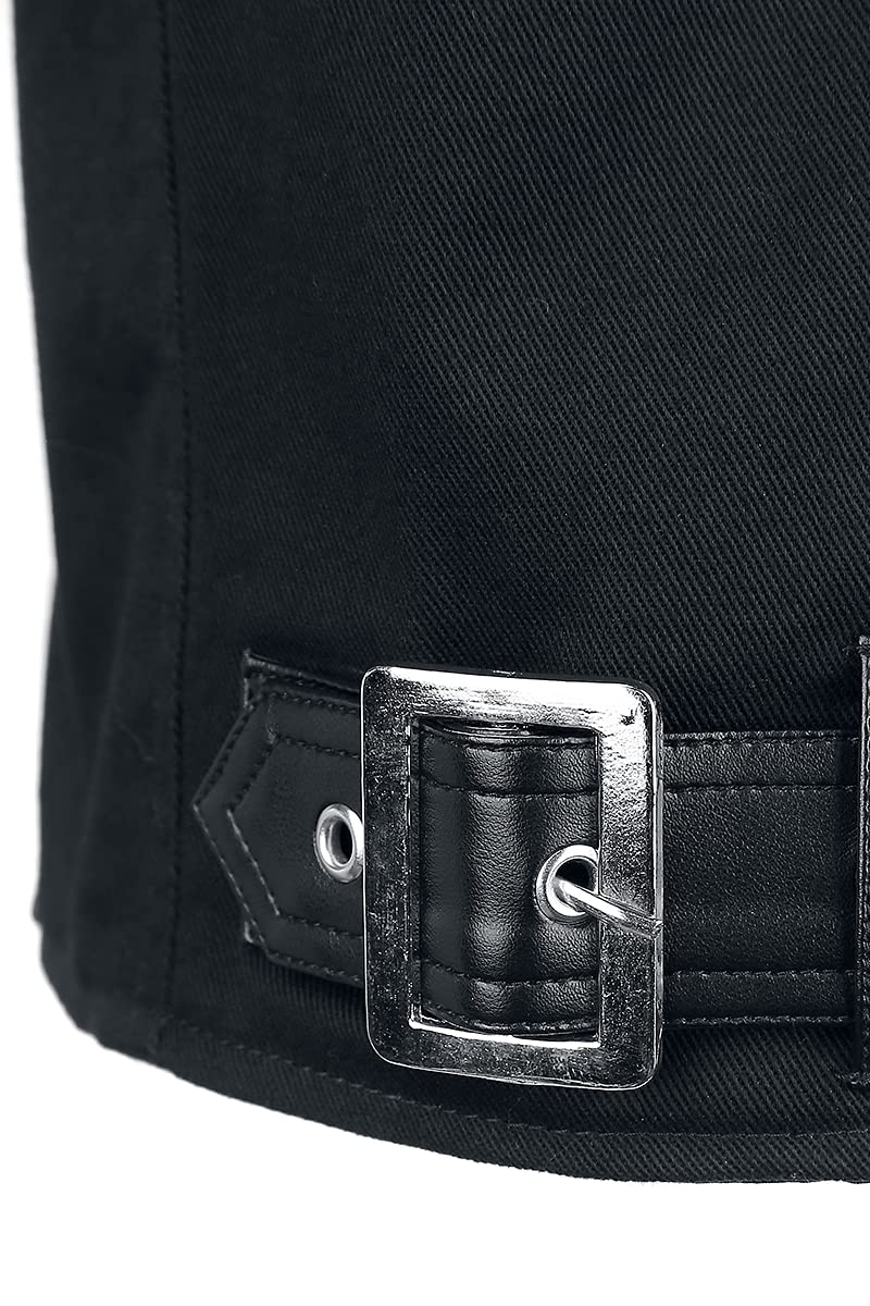 Gothicana by EMP Gilet Nero con Fibbie S Uomo