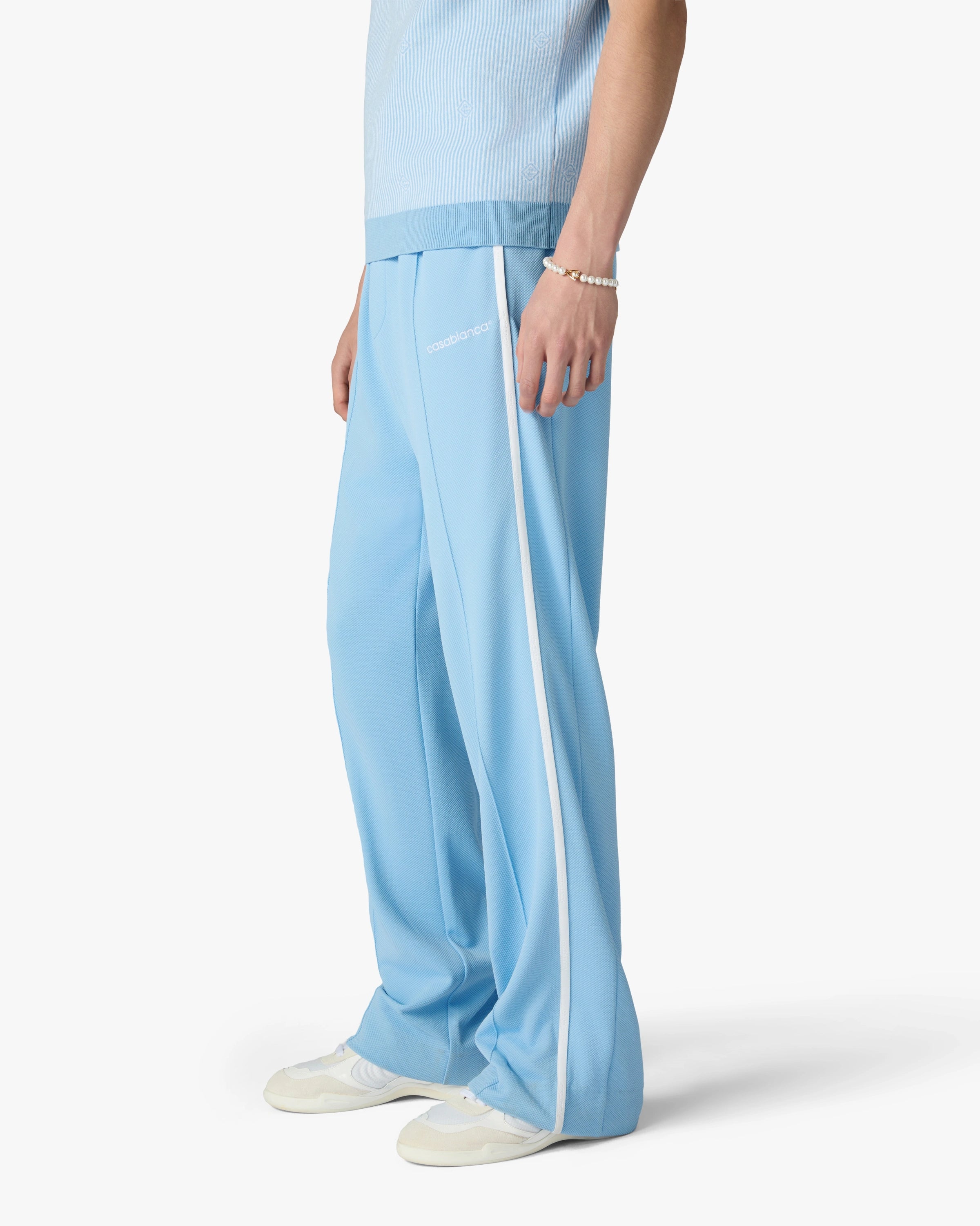 Casablanca Pique pantaloni tuta azzurro chiaro