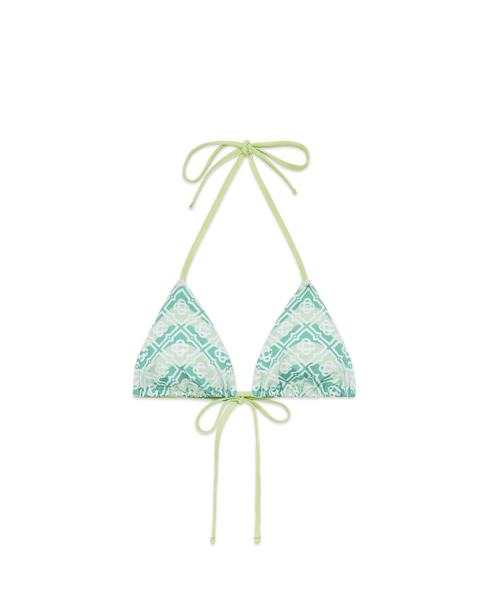 Casablanca Wavy Monogram top bikini verde slim