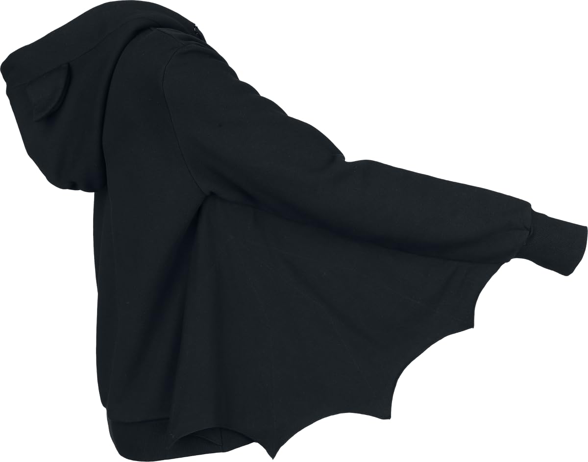 Gothicana by EMP giacca nera cappuccio pipistrello tasche laterali