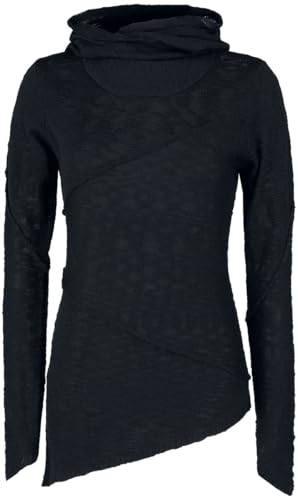 Gothicana by EMP Pullover Nero con Cappuccio L Gotico