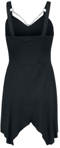 Gothicana by EMP Vestito Nero Anelli Catene gotico