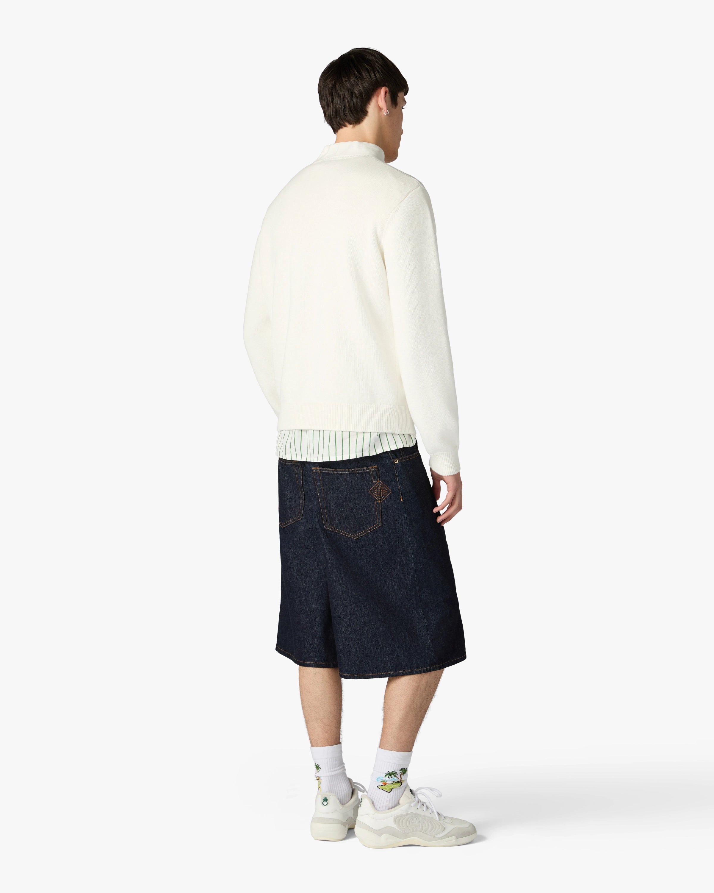 Casablanca Laduree maglione unisex crema cotone ricamato