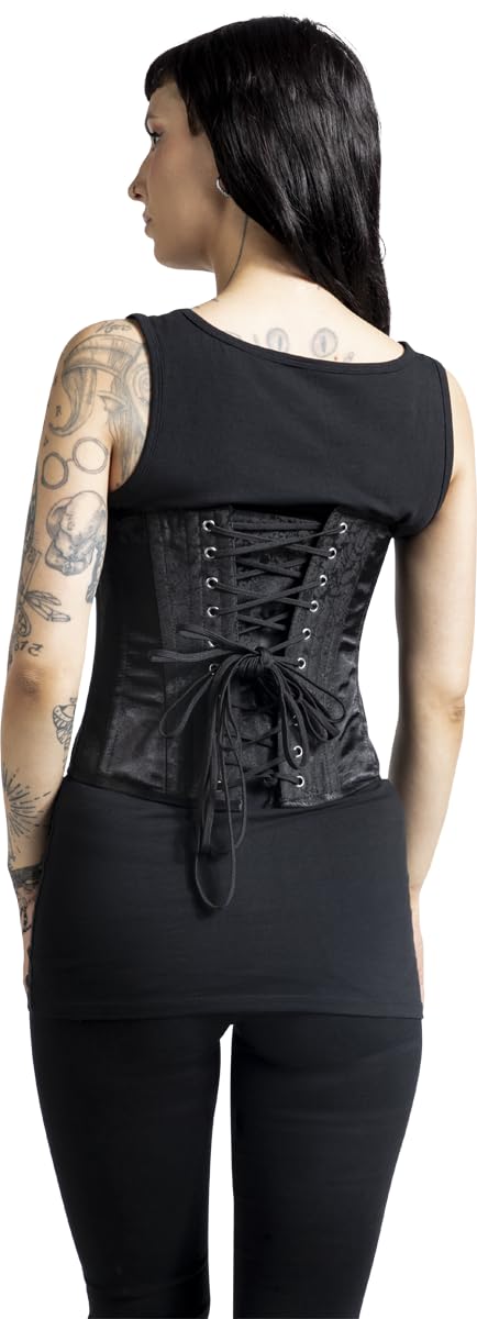Gothicana by EMP corsetto nero catene occhielli
