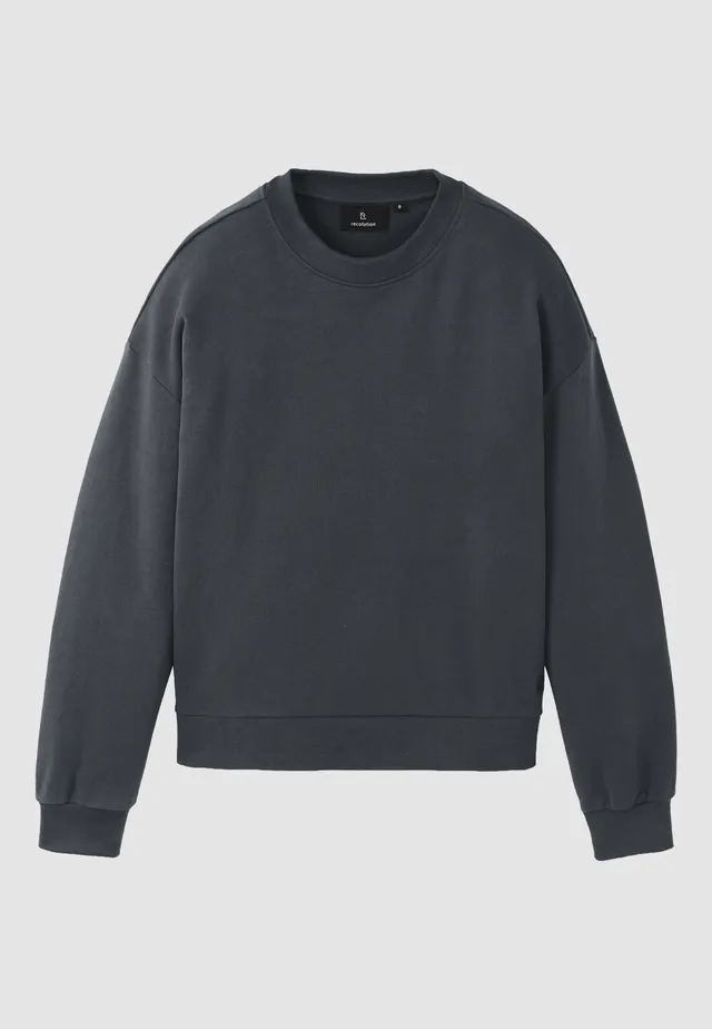 Recolution NERINE felpa dark grey cotone bio loose fit