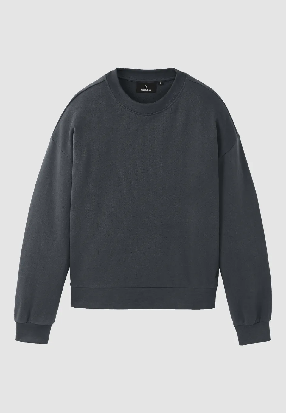 Recolution NERINE felpa dark grey cotone bio loose fit