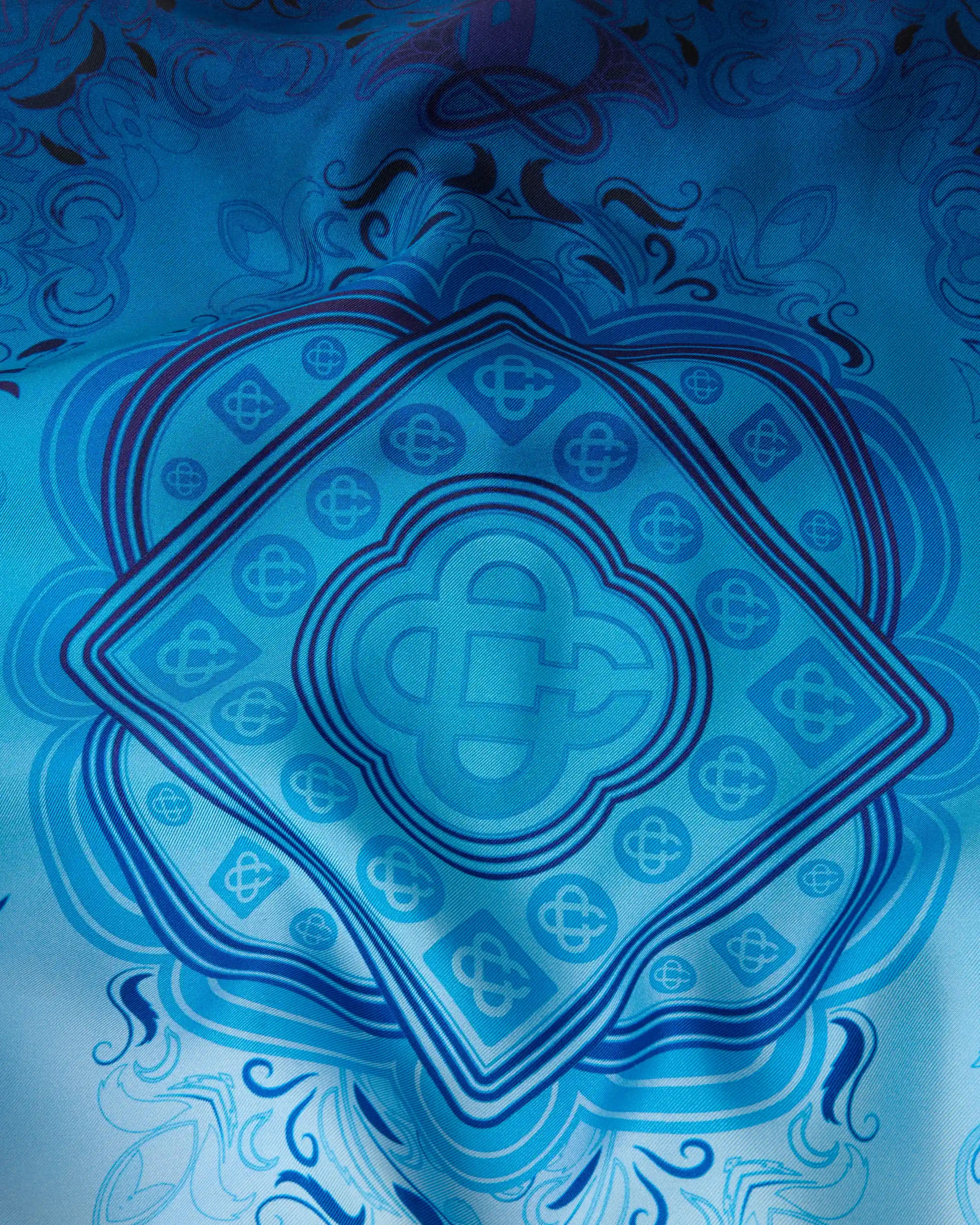 Casablanca Egyptian Rug giacca track seta blu