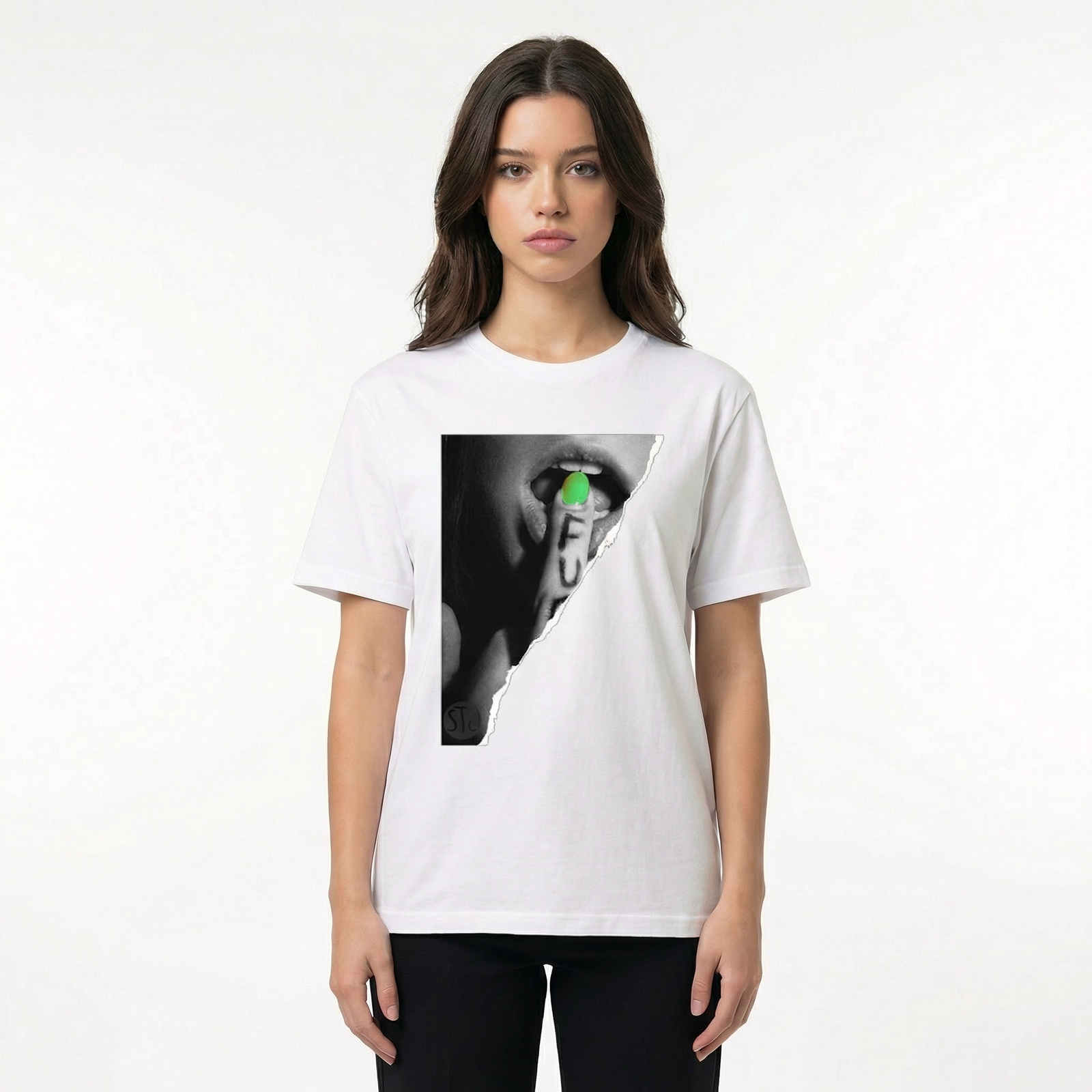 Seetees No Black And White Fuxx maglietta grafica singola