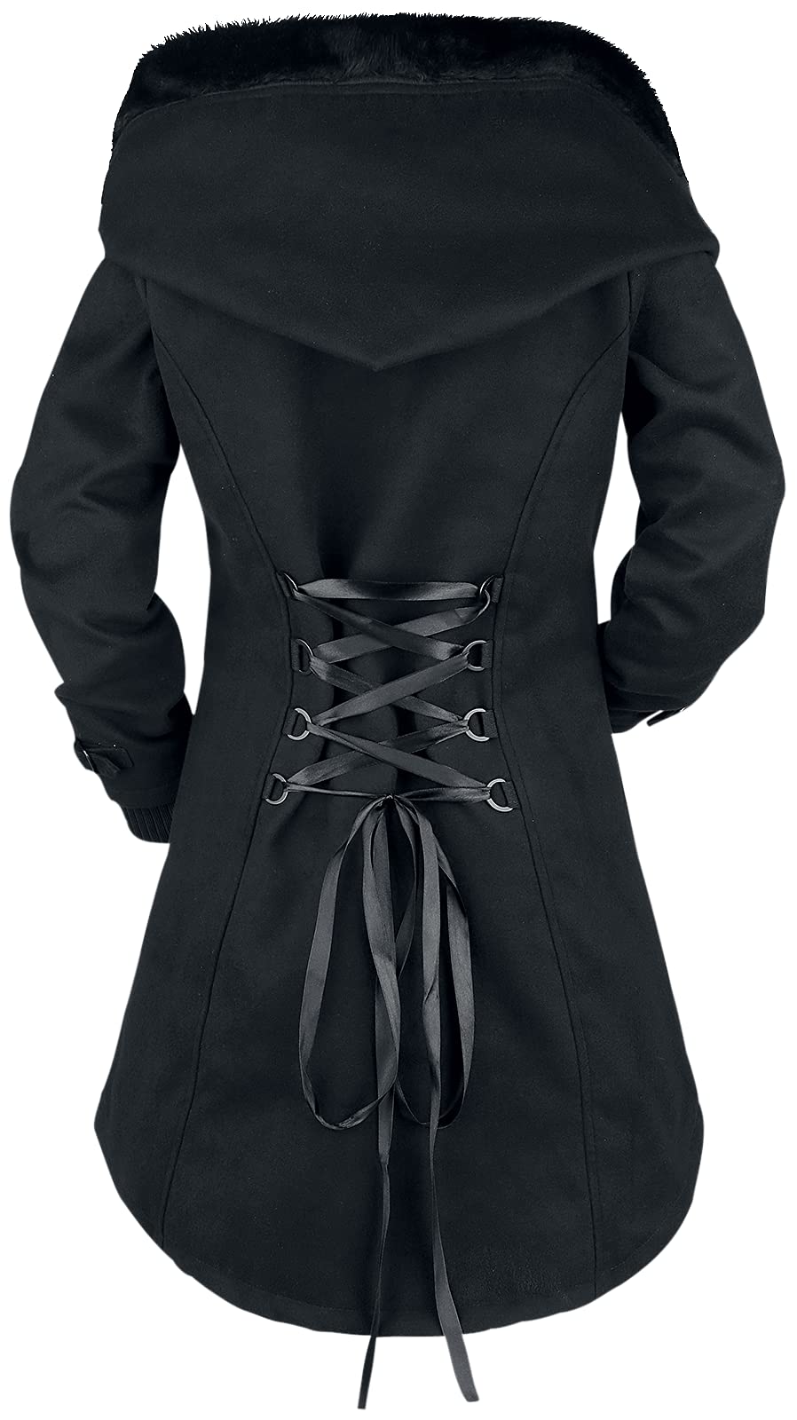 Gothicana by EMP giacca invernale nera con lacci