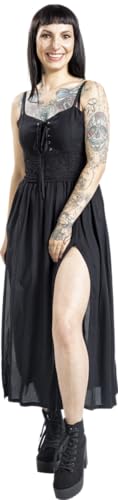 Gothicana by EMP abito lungo donna nero pizzo