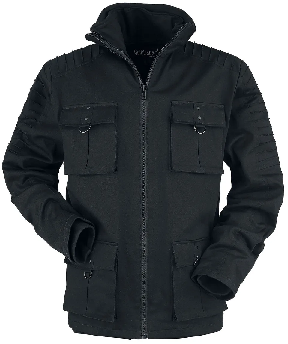 Gothicana by EMP giacca invernale nera uomo taglia S