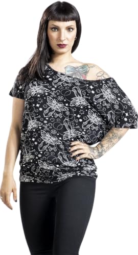 Gothicana by EMP T-Shirt Nero Stampa Totale Donna
