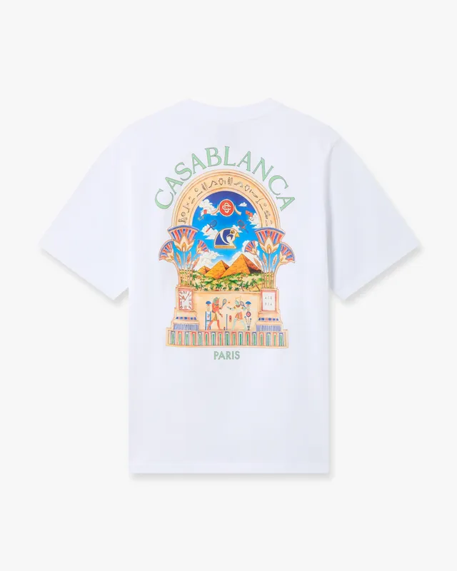 Casablanca Egyptian LArche t-shirt bianca cotone