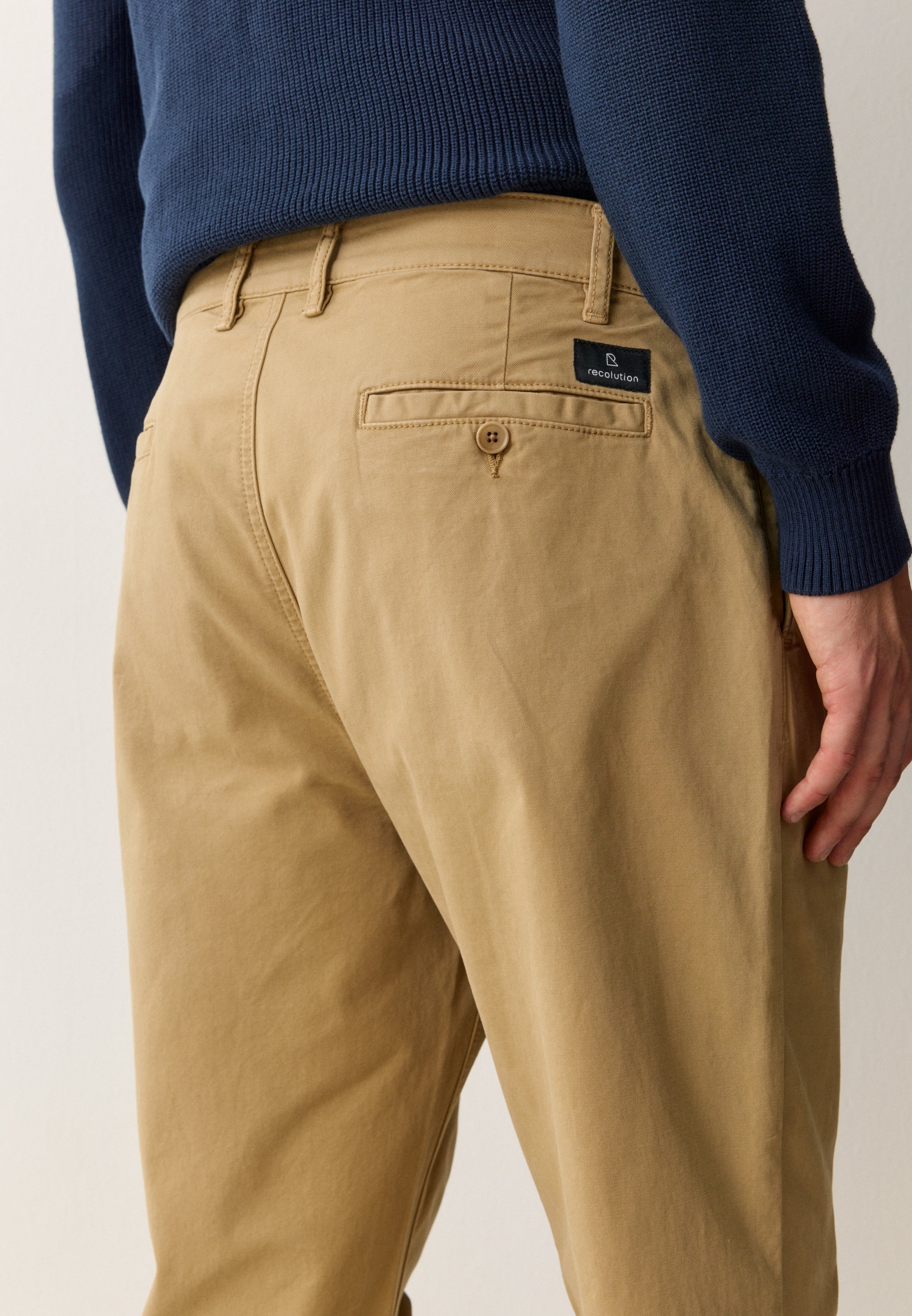 Recolution Oak chino marrone cotone bio elasticizzato