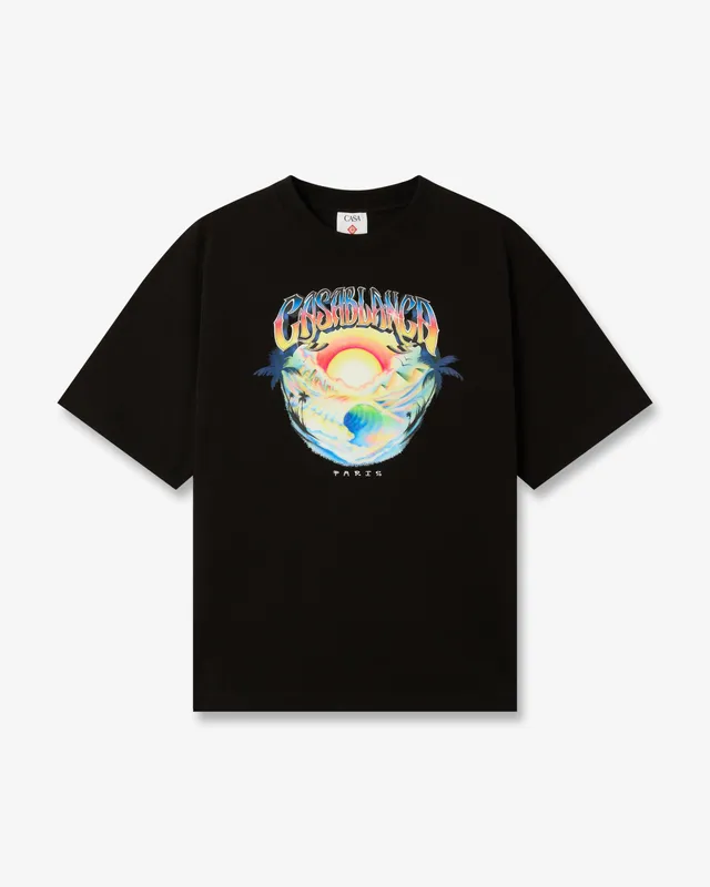 Casablanca Airspray t-shirt nera oversize cotone