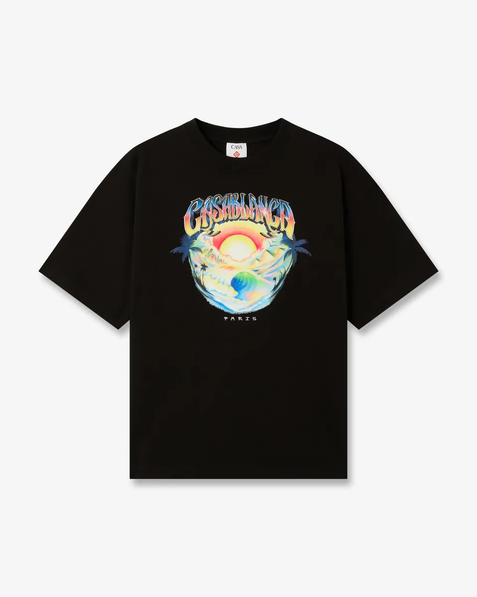 Casablanca Airspray t-shirt nera oversize cotone