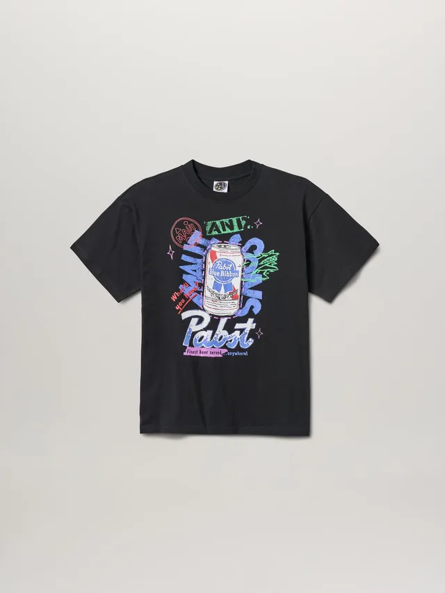Maui and Sons Pabst Blue Ribbon Graffiti maglietta nera cotone