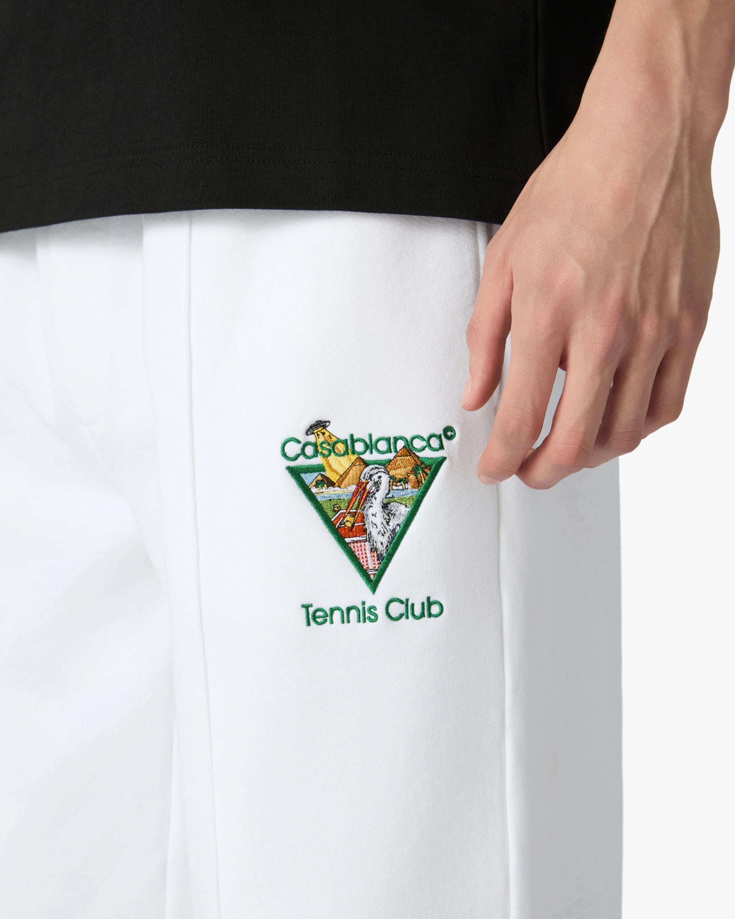 Casablanca Tennis Club pantaloni tuta bianchi
