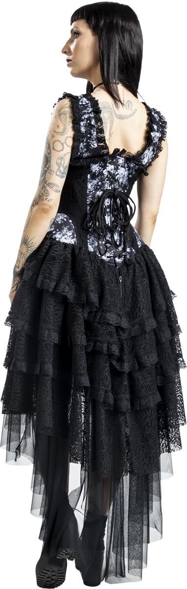 Gothicana by EMP Abito Nero Pizzo Stile Gotico Vittoriano