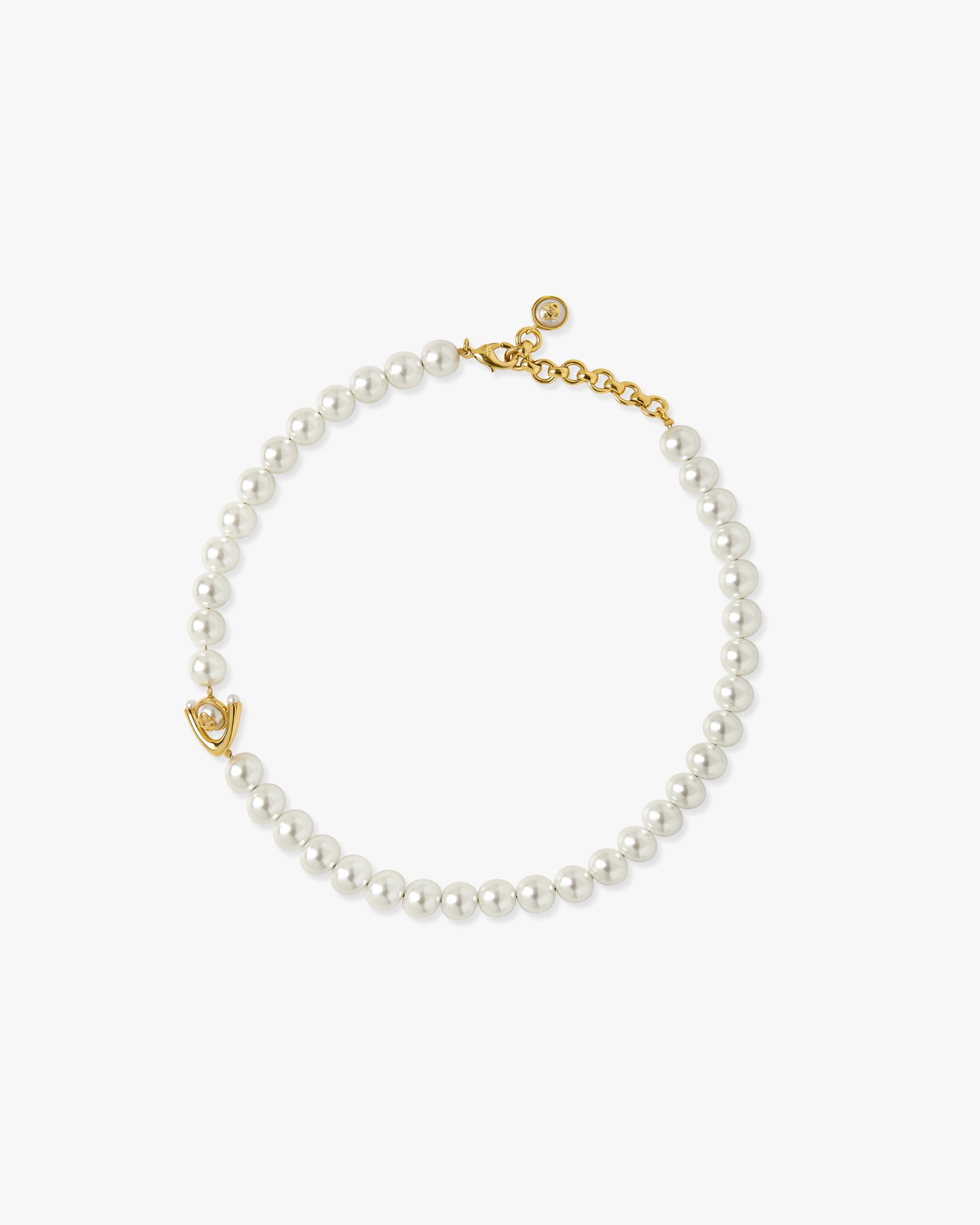 Casablanca Lotus collana perle oro bianco unisex