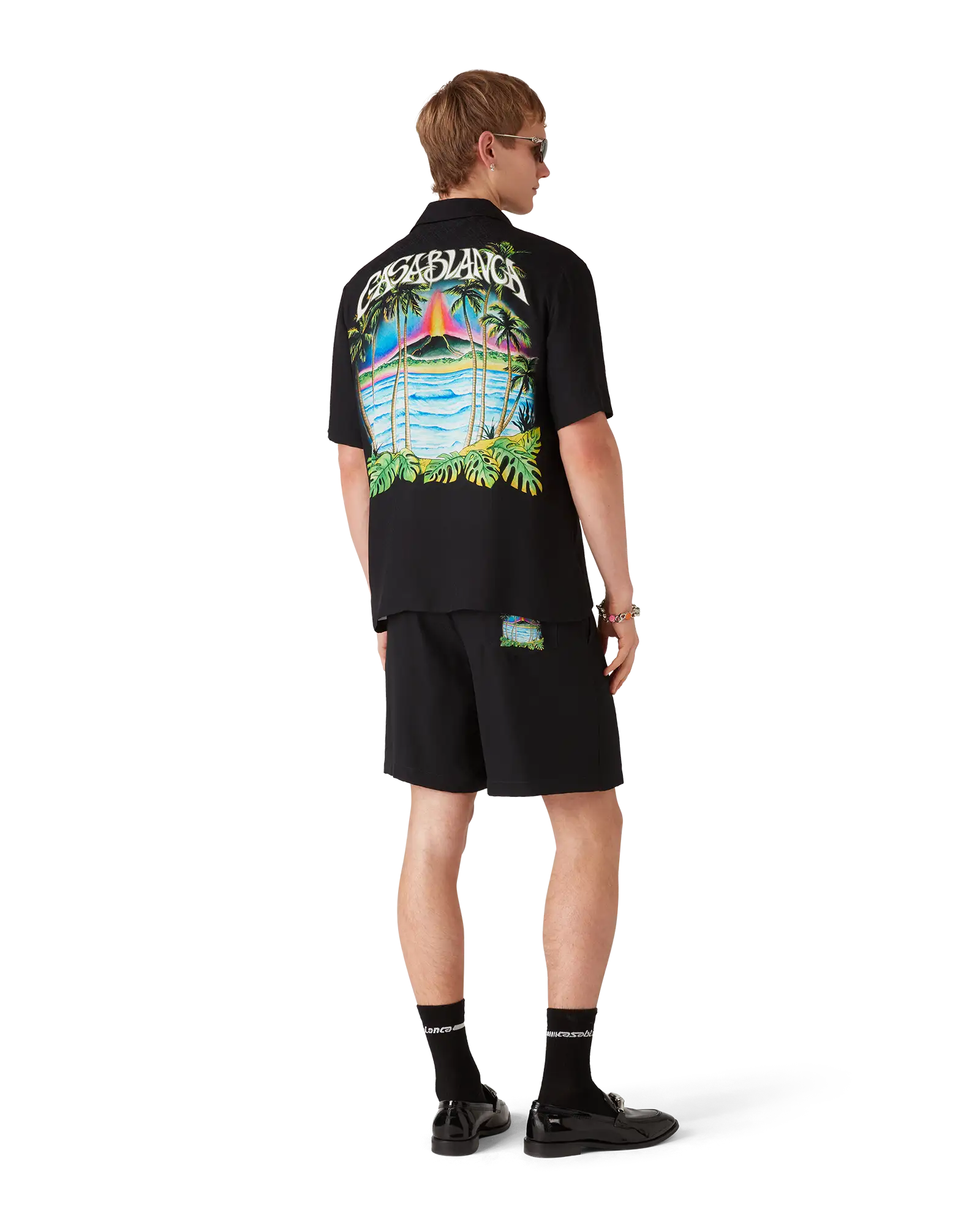 Casablanca Volcano Jacquard pantaloncini seta uomo taglia M