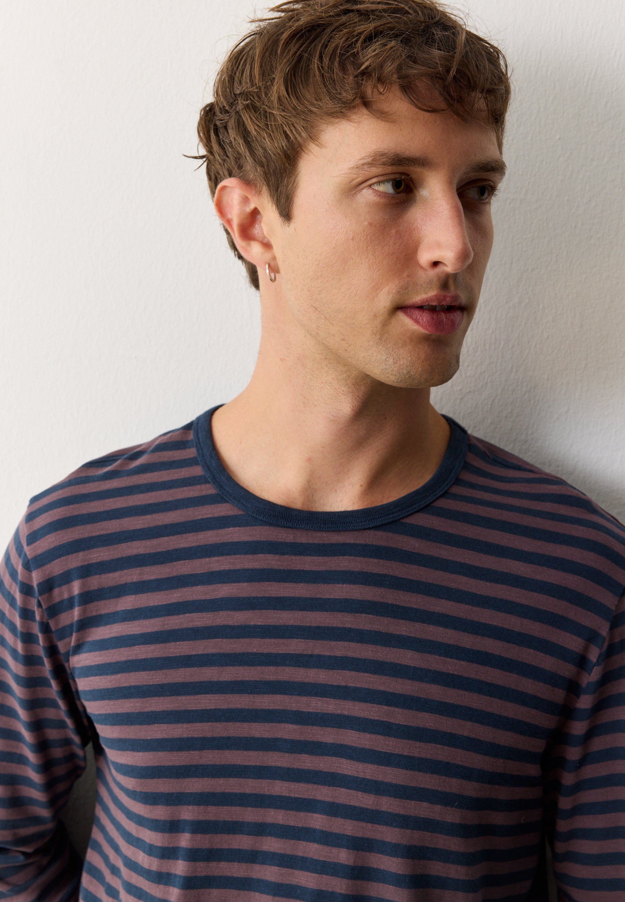Recolution Maca Stripes maglia manica lunga uva righe
