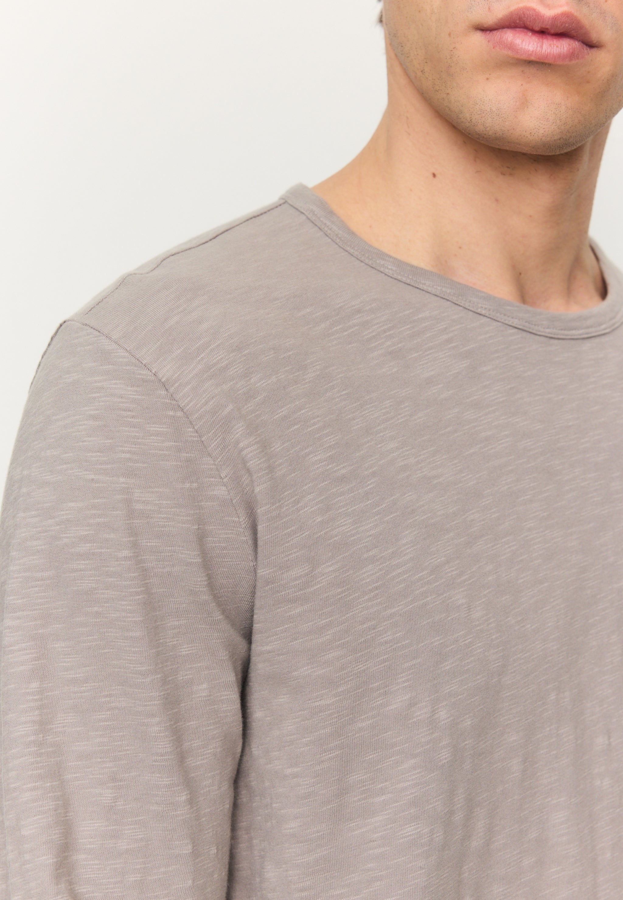 Recolution MACA maglia maniche lunghe greige cotone bio