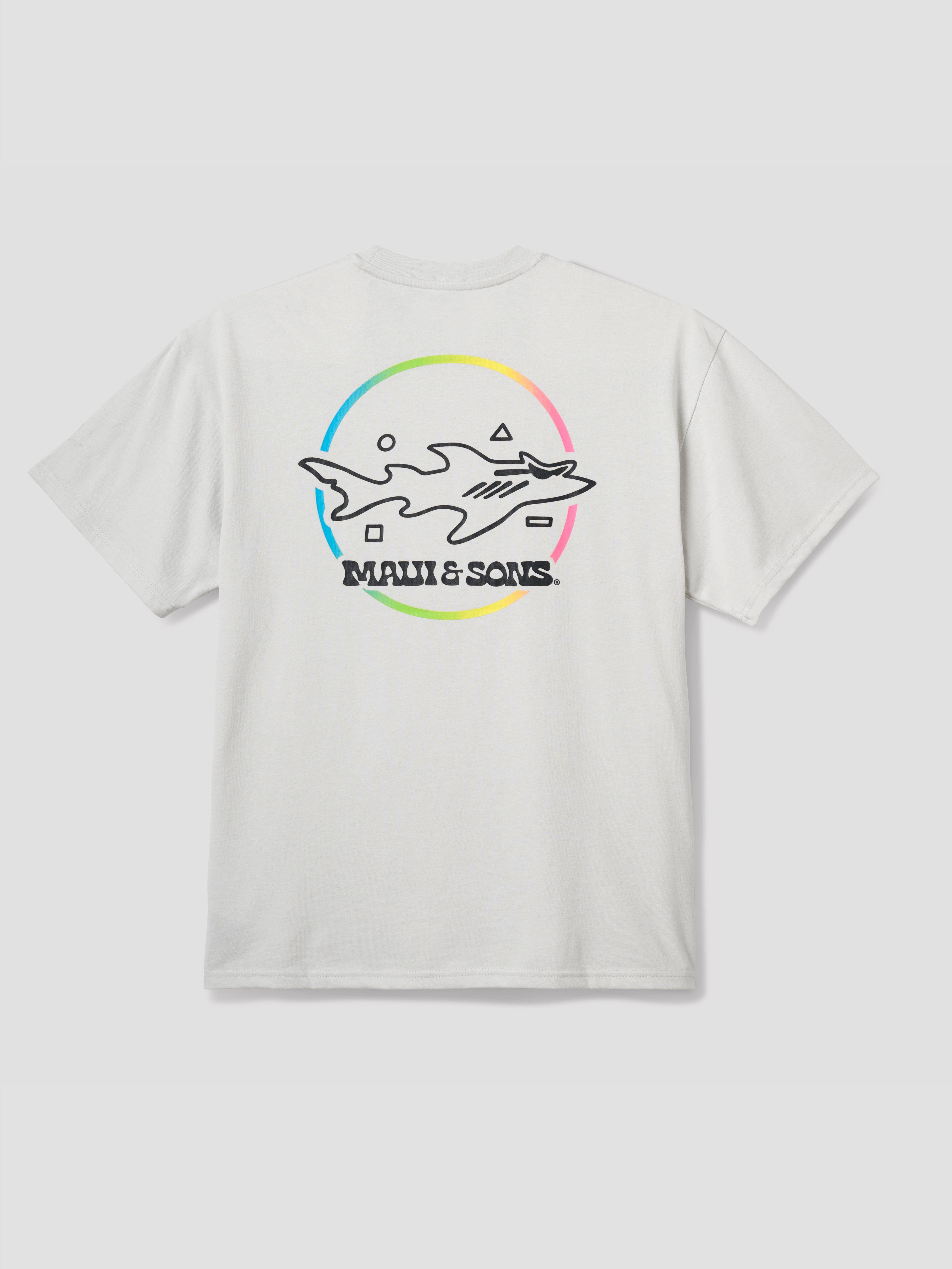Maui and Sons Cool Shark maglietta boxy cotone dawn
