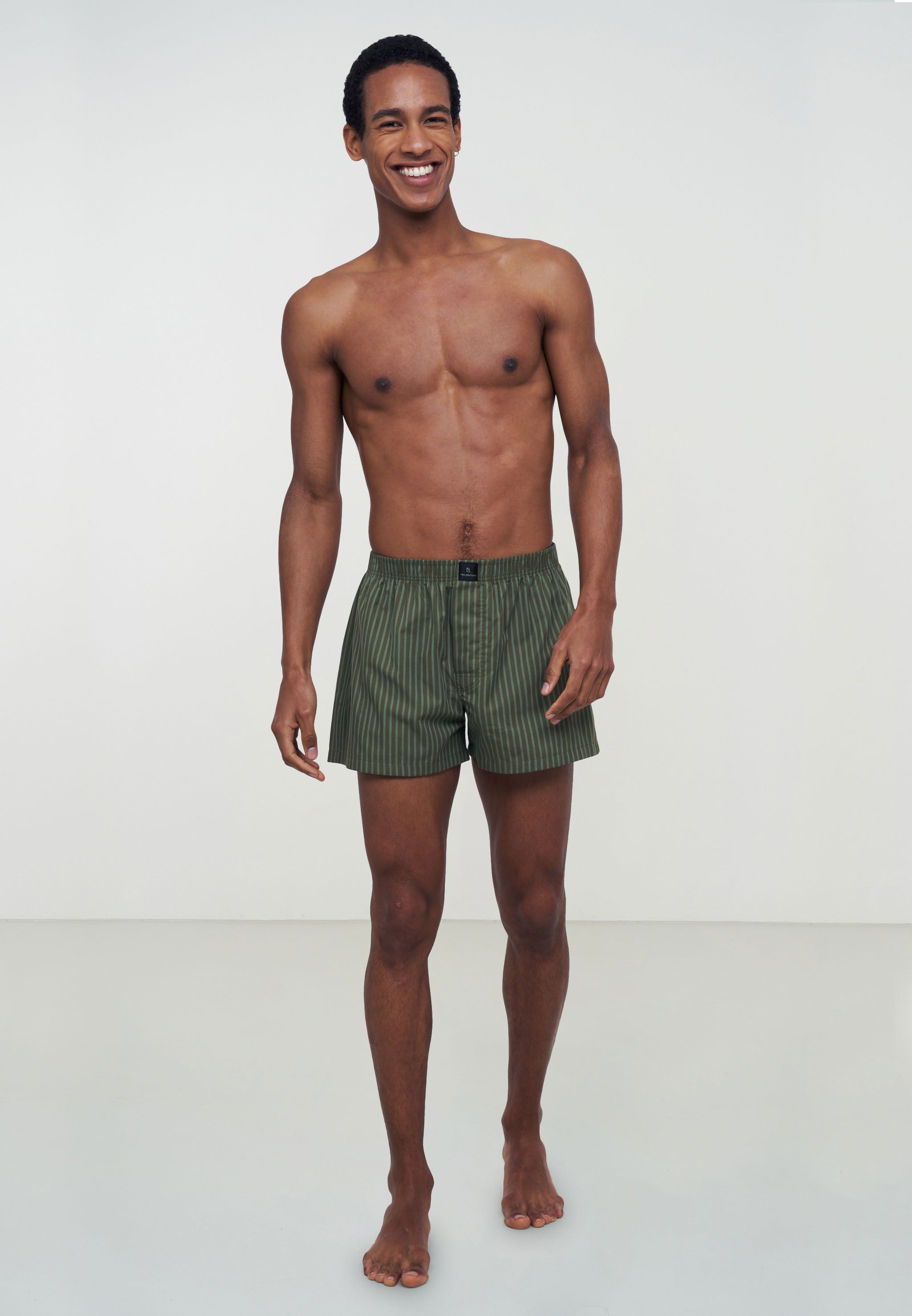 Recolution Amargo Stripes boxer verde cotone bio