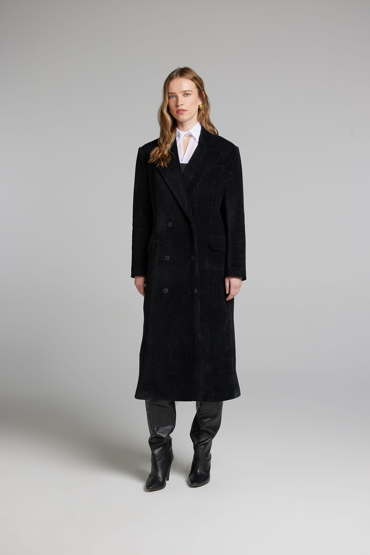 Sarah Chole 28089 Cappotto Velluto Costa Caldo