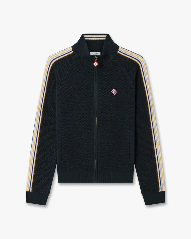 Casablanca Café Culture giacca tuta blu navy lana relaxed