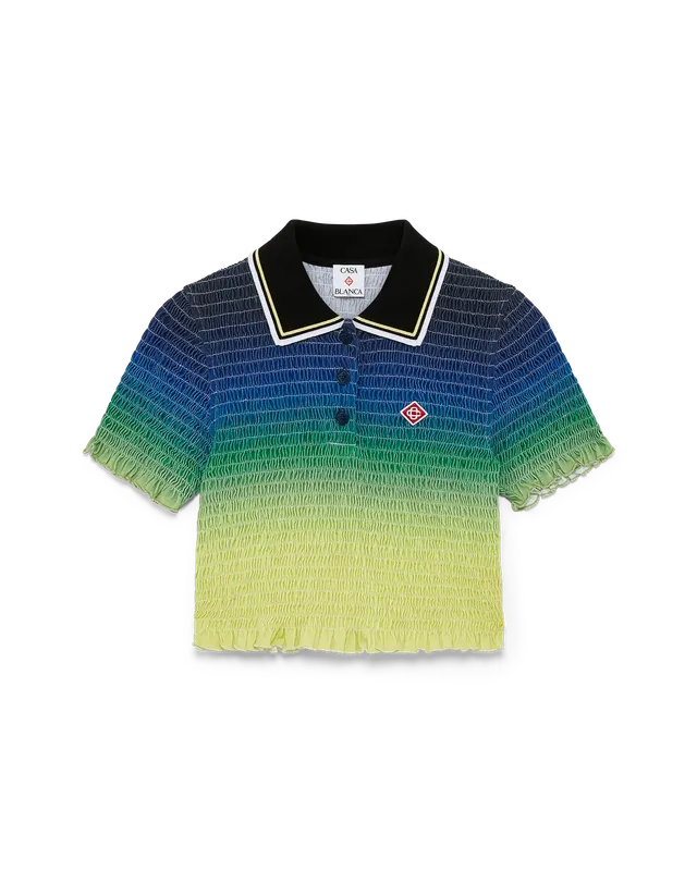 Casablanca Gradient polo cropped donna multicolore