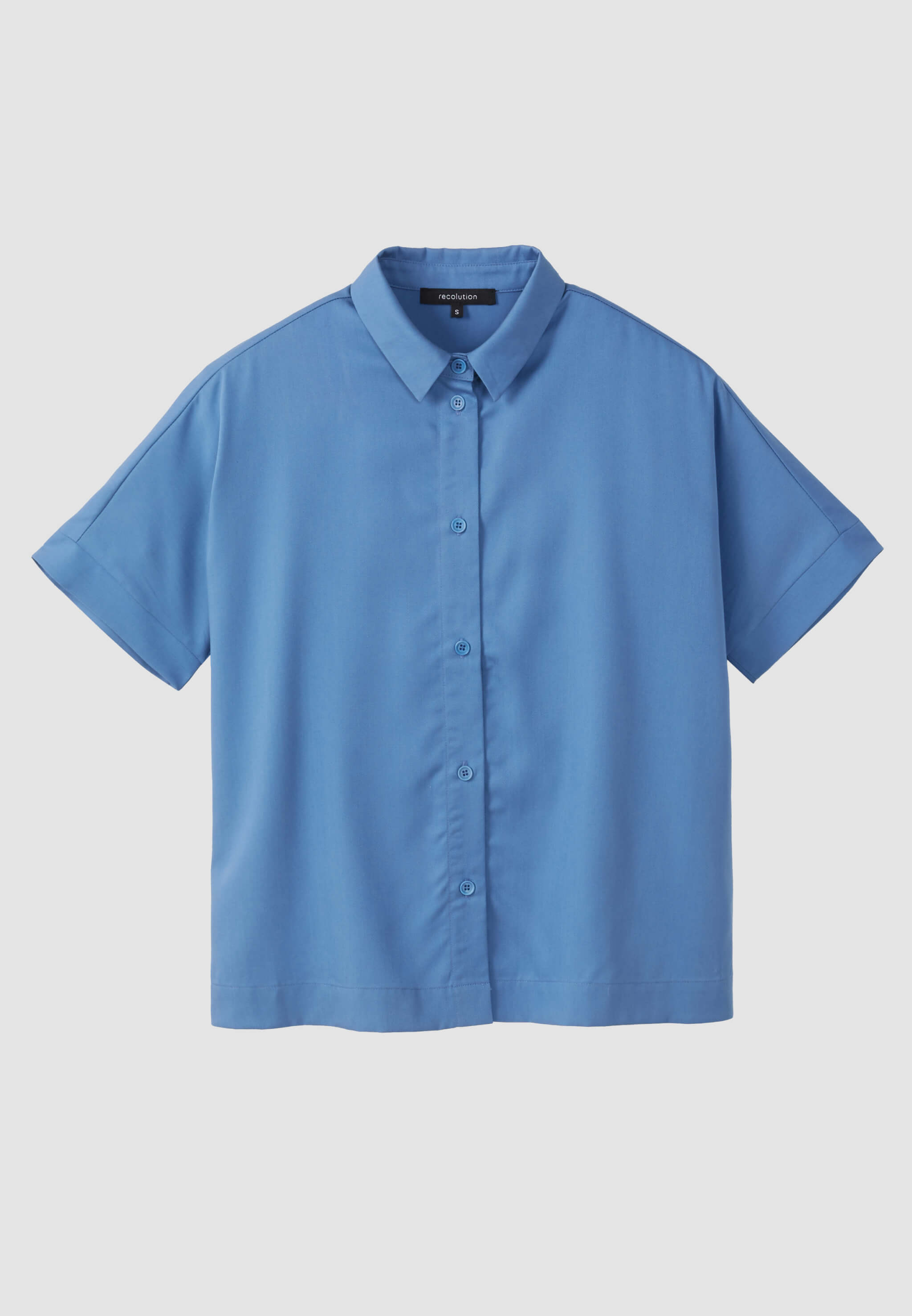 Recolution Lotus camicia donna blu lyocell