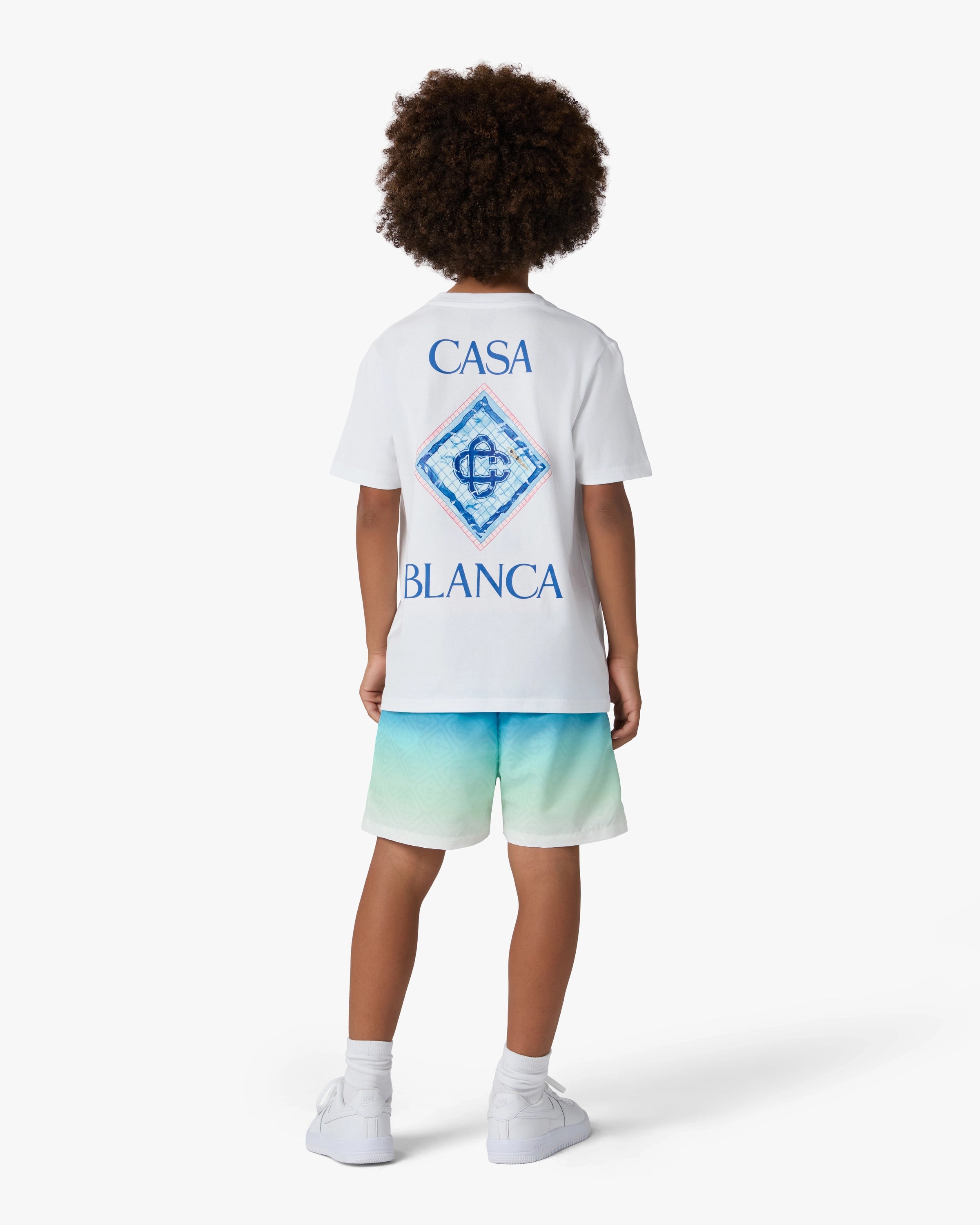 Casablanca Pool maglietta bambino bianco cotone bio