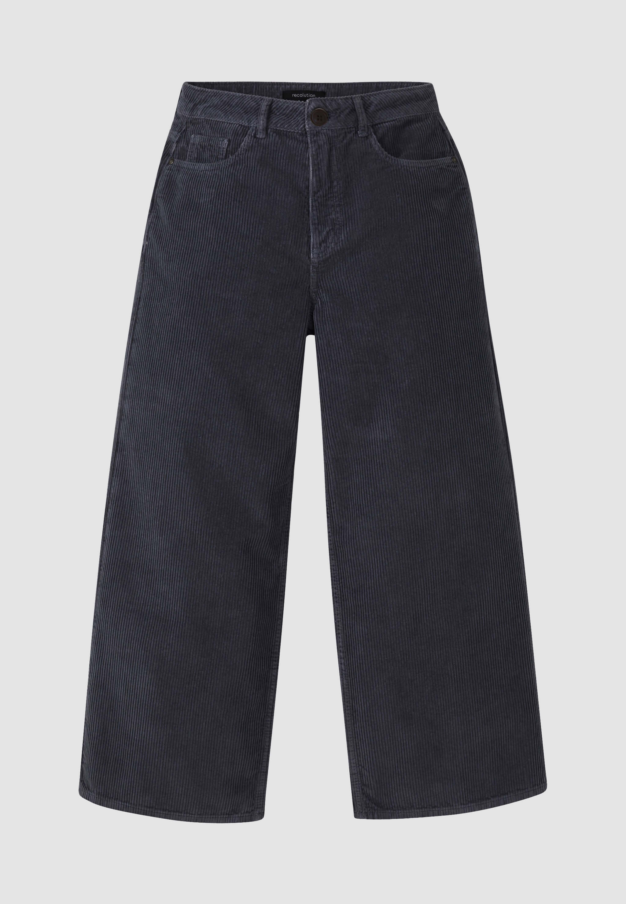 Recolution Erica Corduroy pantaloni donna blu denim velluto