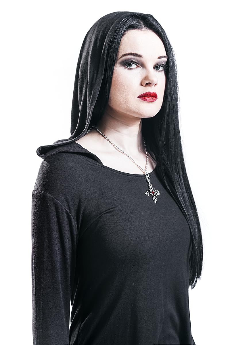 Gothicana by EMP maglia maniche lunghe nera S orlo a punta